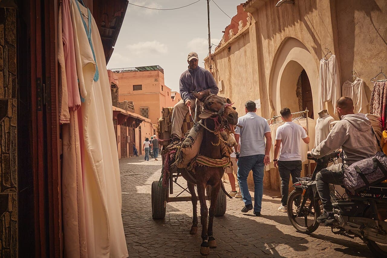 A street in the medina of Marrakech