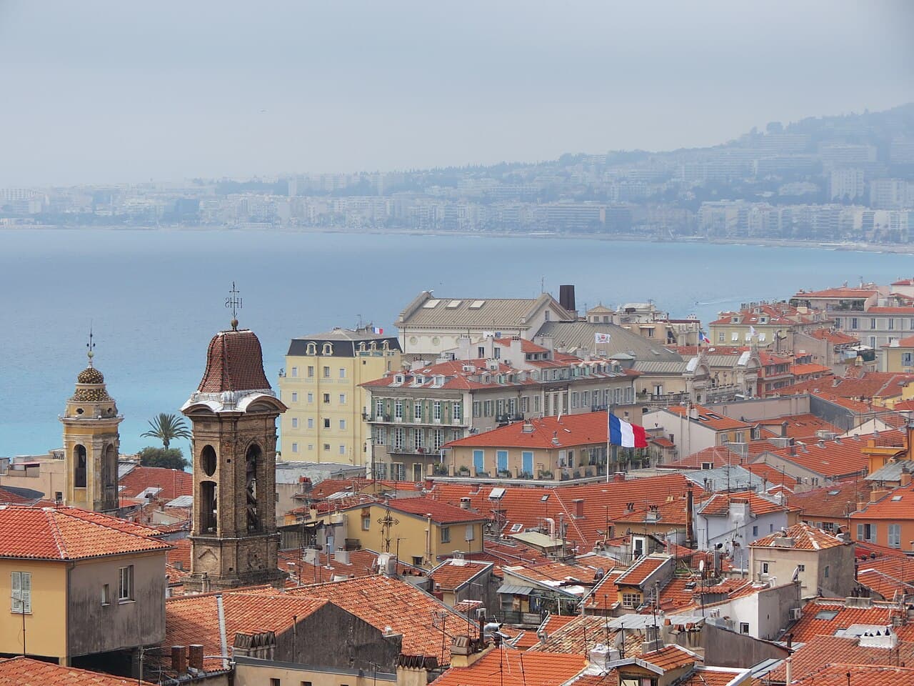 Rooftops of Nice and the Mediterranean